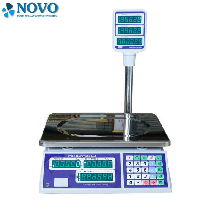 Tare Function Digital Pricing Scale 350 Mm Pan APD-J08 Dual Side LED Display