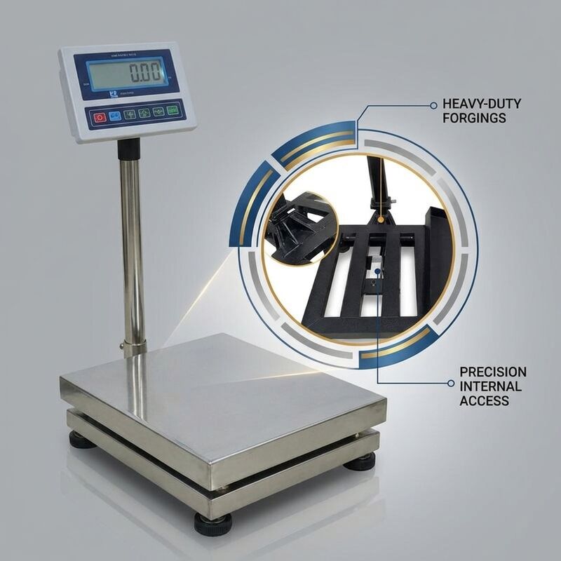 Heavy Duty Digital Weighing Scale 150kg Industrial Floor Platform Tare Hold Function